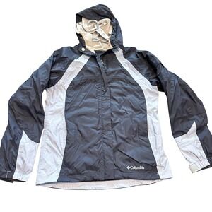 Columbia Women's Waterproof Omni Tech Jacket Navy Blue Lightweight Hooded‎